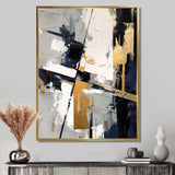 Grey and Gold Impressions Transcendent II - Abstract Canvas Wall Art