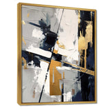 Grey and Gold Impressions Transcendent II - Abstract Canvas Wall Art