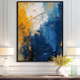 Blue and Yellow Intuitive Expressions I - Abstract Canvas Wall Art