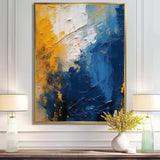 Blue and Yellow Intuitive Expressions I - Abstract Canvas Wall Art