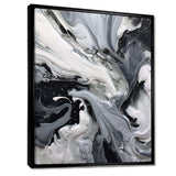 Black and Grey Harmony In Chaos - Abstract Canvas Wall Art