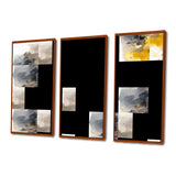 Yellow and Grey Beyond The Canvas II - Multi-Panels