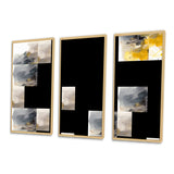 Yellow and Grey Beyond The Canvas II - Multi-Panels