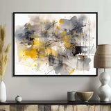 Yellow and Grey Beyond The Canvas II - Abstract Canvas Wall Art