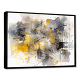 Yellow and Grey Beyond The Canvas II - Abstract Canvas Wall Art