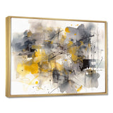 Yellow and Grey Beyond The Canvas II - Abstract Canvas Wall Art