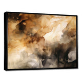 Brown and Cream Abstract Fluidity - Abstract Canvas Wall Art