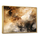 Brown and Cream Abstract Fluidity - Abstract Canvas Wall Art