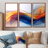Orange Blue Fractal Fluidity I - Multi-Panels