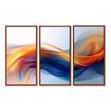Orange Blue Fractal Fluidity I - Multi-Panels