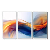 Orange Blue Fractal Fluidity I - Multi-Panels