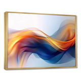 Orange Blue Fractal Fluidity I - Abstract Canvas Wall Art