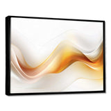 Gold and White Fractal Tsunami VII - Abstract Canvas Wall Art