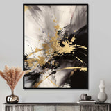 Gold and Grey Fluid Fusion II - Abstract Canvas Wall Art