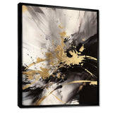 Gold and Grey Fluid Fusion II - Abstract Canvas Wall Art