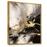 Gold and Grey Fluid Fusion II - Abstract Canvas Wall Art