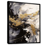 Gold and Grey Fluid Fusion IV - Abstract Canvas Wall Art