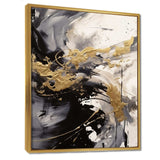 Gold and Grey Fluid Fusion IV - Abstract Canvas Wall Art