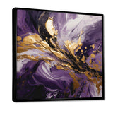 Purple and Gold Liquid Magic II - Abstract Canvas Wall Art