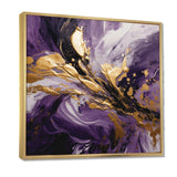 Purple and Gold Liquid Magic II - Abstract Canvas Wall Art