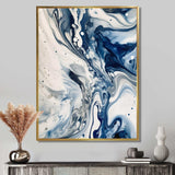 Blue and Grey Ethereal Elixir IV - Abstract Canvas Wall Art