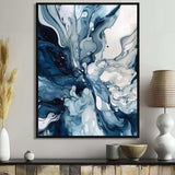 Blue Grey Ethereal Elixir I - Abstract Canvas Wall Art