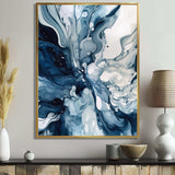 Blue Grey Ethereal Elixir I - Abstract Canvas Wall Art