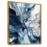 Blue Grey Ethereal Elixir I - Abstract Canvas Wall Art