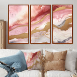 Pink and Gold Enchanted Spills I - Multi-Panels