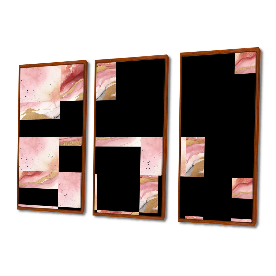 Pink and Gold Enchanted Spills I - Multi-Panels