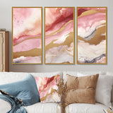 Pink and Gold Enchanted Spills I - Multi-Panels