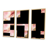 Pink and Gold Enchanted Spills I - Multi-Panels