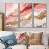 Pink and Gold Enchanted Spills I - Multi-Panels