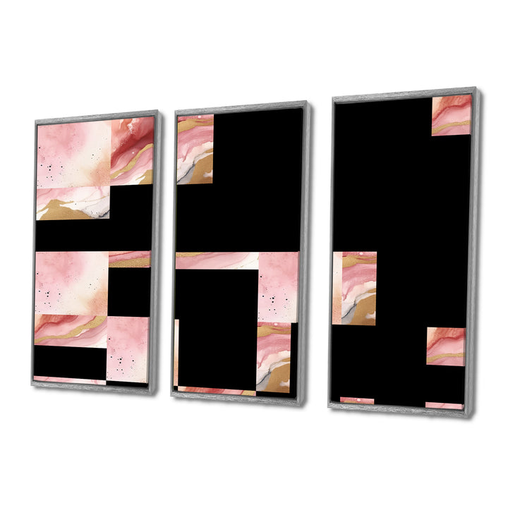 Pink and Gold Enchanted Spills I - Multi-Panels