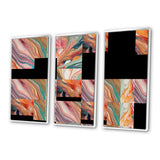 Teal Pink Marbled Whimsy III - Multi-Panel Canvas Prints