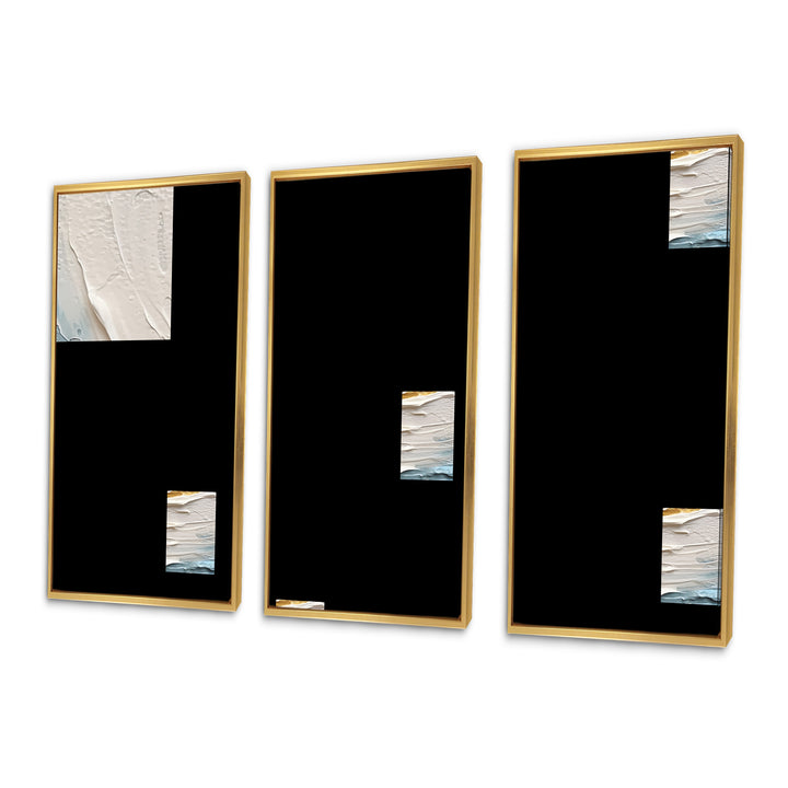 Gold and Blue Vibrant Spirals II - Multi-Panels