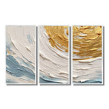 Gold and Blue Vibrant Spirals II - Multi-Panels