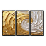 Gold and Cream Enchanted Whirls I - Multi-Panels