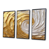 Gold and Cream Enchanted Whirls I - Multi-Panels