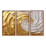 Gold and Cream Enchanted Whirls I - Multi-Panels