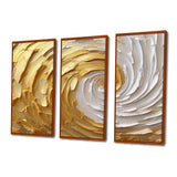 Gold and Cream Enchanted Whirls I - Multi-Panels