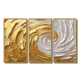 Gold and Cream Enchanted Whirls I - Multi-Panels
