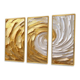 Gold and Cream Enchanted Whirls I - Multi-Panels