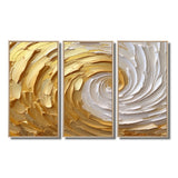 Gold and Cream Enchanted Whirls I - Multi-Panels