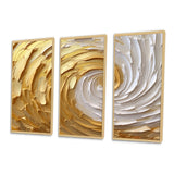 Gold and Cream Enchanted Whirls I - Multi-Panels