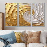 Gold and Cream Enchanted Whirls I - Multi-Panels