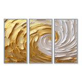 Gold and Cream Enchanted Whirls I - Multi-Panels