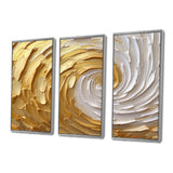 Gold and Cream Enchanted Whirls I - Multi-Panels