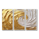 Gold and Cream Enchanted Whirls I - Multi-Panels