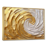 Gold and Cream Enchanted Whirls I - Abstract Canvas Wall Art